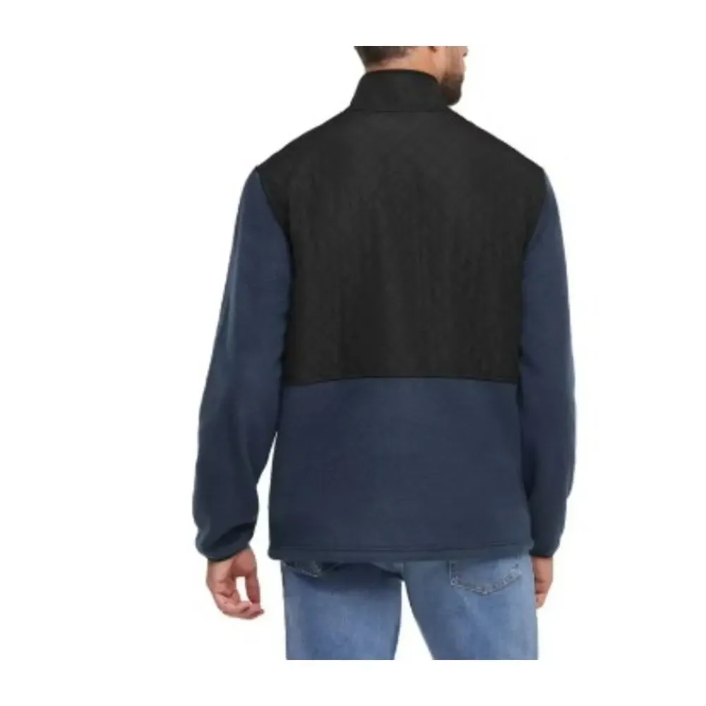 Eddie Bauer Men's Mixed Media Fleece Jacket Navy Size M